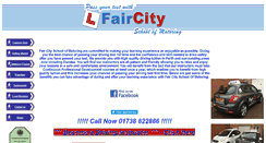 Desktop Screenshot of faircityschoolofmotoring.co.uk