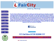 Tablet Screenshot of faircityschoolofmotoring.co.uk